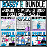 Bossy R Bundle: Worksheets, Reading Passages, Pocket Chart