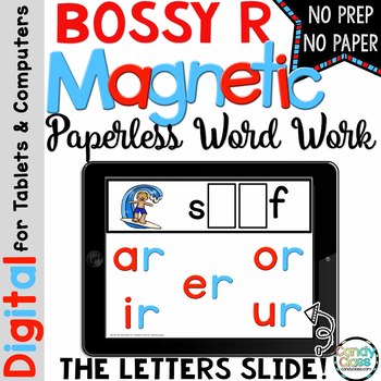 Preview of Bossy R Controlled Vowels Digital Word Work: Reading Phonics PowerPoint Use