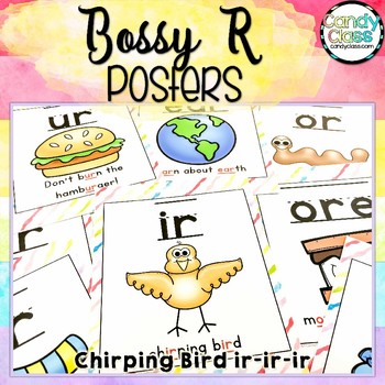 Preview of Bossy R Controlled Vowels  Phonics Posters Fun Chants Phonics Sound Wall