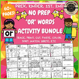 Bossy R Or Words Worksheets + Activities PreK, UTK, Kinder