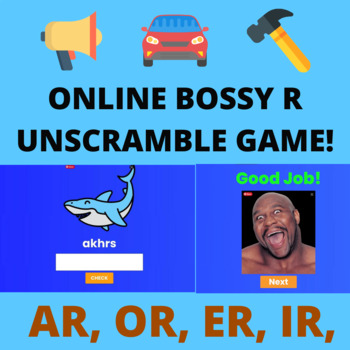 Preview of Bossy R Scramble Game! | Perfect for Virtual Learning!