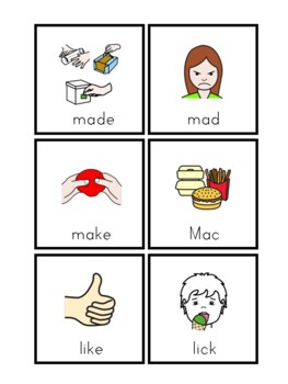 Preview of Bossy e/ final e/ magic e minimal pairs for phonological awareness and literacy