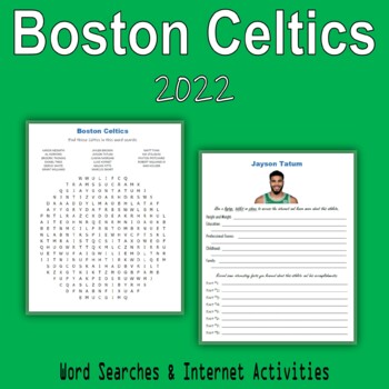 Preview of Boston Celtics - Internet Activities & Word Searches