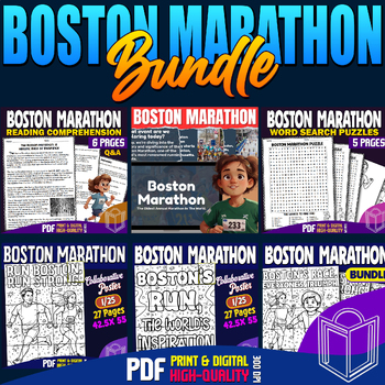 Preview of Boston Marathon 2024, Educational Bundle: Engaging Activities for Classroom