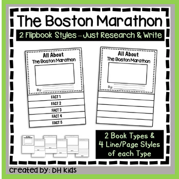 Preview of Boston Marathon Report Book, Sports Research Writing Project, Physical Education