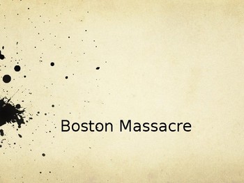 Preview of Boston Massacre Document Analysis for Historical Thinking Skills