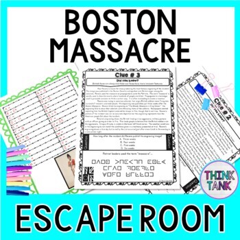 Boston Massacre Escape Room Causes Of The Revolutionary War Print Go