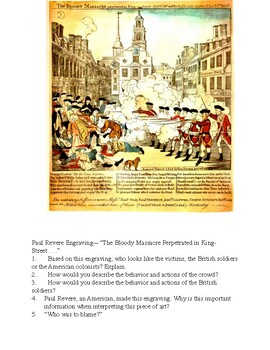 Boston Massacre: Paul Revere's Engraving Primary Source Analysis