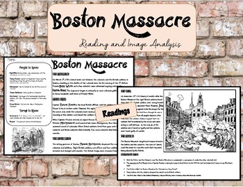 Preview of Boston Massacre Reading and Image Analysis