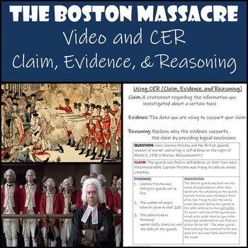 Preview of Boston Massacre Trial with CER: Distance Learning Resource