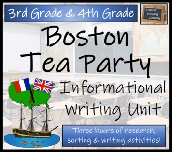 Preview of Boston Tea Party Informational Writing Activity | 3rd Grade & 4th Grade