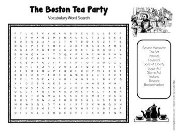 Boston Tea Party Worksheet Activity by Green Apple Lessons | TpT