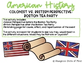 Boston Tea Party Classroom Discussion Activity