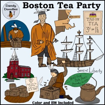 Preview of Boston Tea Party Clip Art