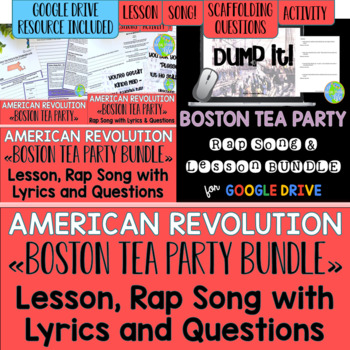 Preview of Boston Tea Party Lesson and Rap Song BUNDLE