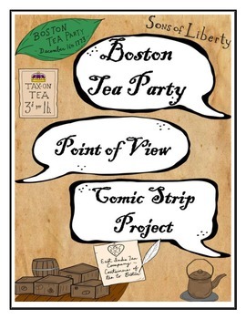Preview of Boston Tea Party Point of View Comic Strip Project