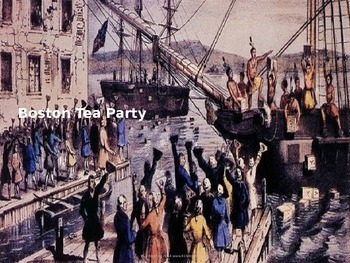 Preview of Boston Tea Party - Power Point - Information History Pictures all the facts