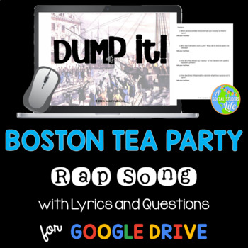 Preview of Boston Tea Party Rap Song with Lyrics & Questions DISTANCE LEARNING