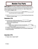 Boston Tea Party Worksheet