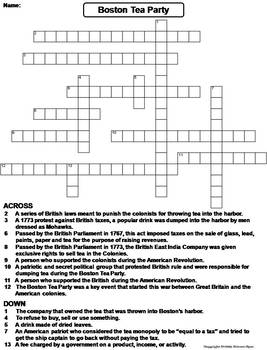 tea box crossword clue