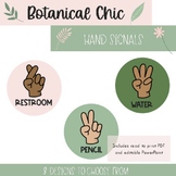 Botanical Chic Hand Signals *Editable*