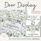 Botanical Eucalyptus Leaves Door Display | Modern Greenery