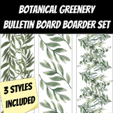 Botanical Greenery Bulletin Board Borders