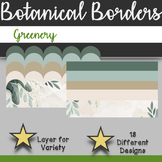 Botanical Greenery Bulletin Board Borders | Classroom and 