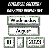 Botanical Greenery Date Card Display - Day/Date/Month/Year