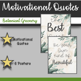 Botanical Motivational Quote Posters | Greenery Classroom 