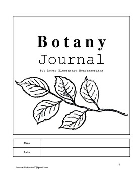 Preview of Botany Journal 6-9 Years