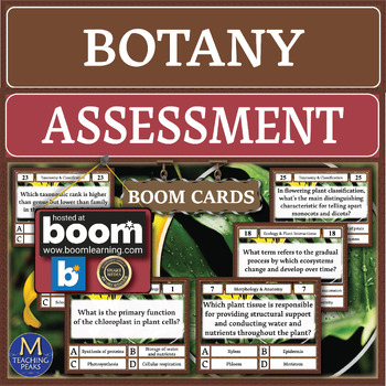 Preview of Botany: Assessment Boom Cards