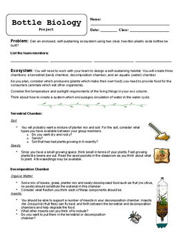 Preview of Bottle Biology Project