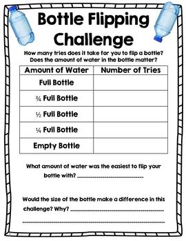 The Great Bottle Flip Challenge - Teachers are Terrific