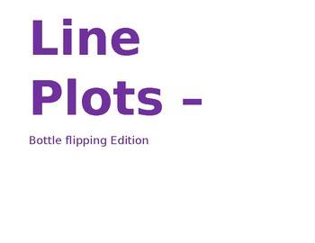 Preview of Bottle Flipping Plotting Lines Activity