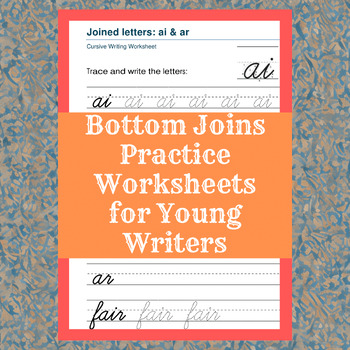 Preview of Bottom Joins Practice Worksheets for Young Writers