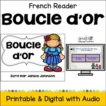 Preview of Boucle D’or French Goldilocks Fairy Tale Emergent Reader Beginning Mini Book