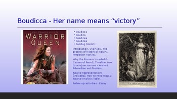 Preview of Boudicca - Study Guide and Source Analysis Presentation