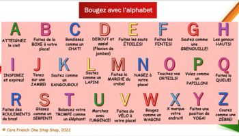 Preview of Bougez avec l'alphabet