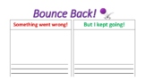 Bounce Back! Zones of Regulation - linked Worksheet