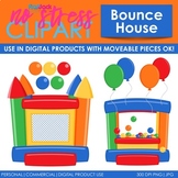 Bounce House Clip Art Blue Set (Digital Use Ok!)