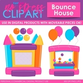 Bounce House Clip Art Pink Set (Digital Use Ok!)