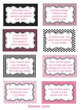 Boundary Setting: Saying NO Politely Scripted Cards 4 Self Esteem; Pink
