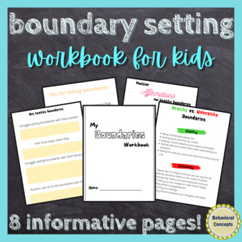 Preview of Boundary Setting: Workbook for Kids (K - 8th Grade)