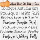 Boutique Fonts Volume Five: Fall Festive Fonts
