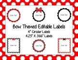 Bow Themed Labels (Editable) Set 2