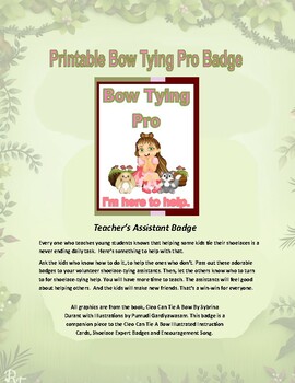 Preview of Bow Tying Pro - Teacher Assistant Badges