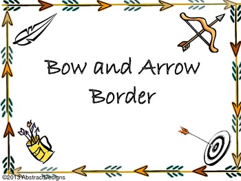 Bow and Arrow Border by AbstractDesigns | TPT