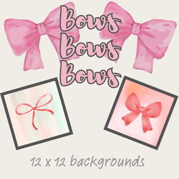 Preview of Bow themed Digital Background Paper