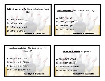 Preview of Bowling Game - Bowling for Grammar Skills (Punctuation/Capitalization)